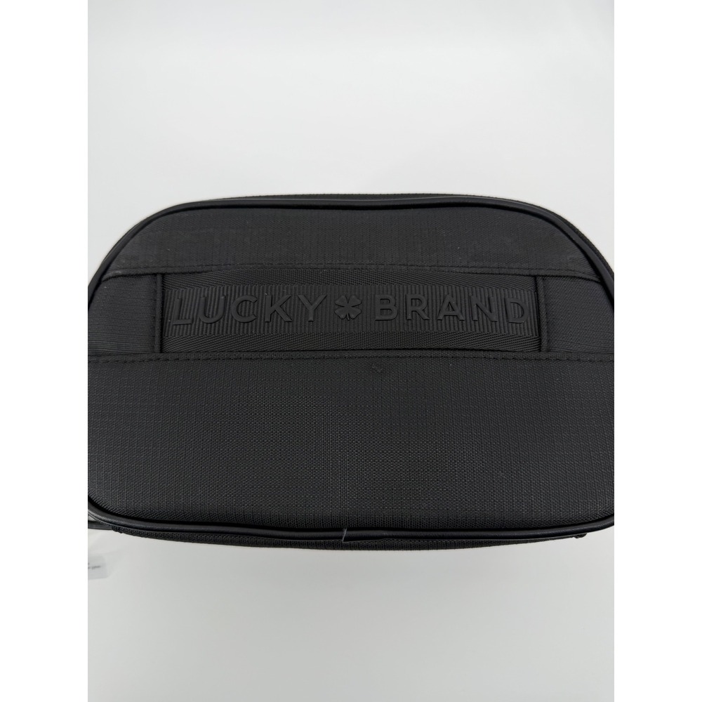 Lucky Brand Black Travel Organizer Toiletry Dopp Kit Bag Dual‎ Zip New With Tags